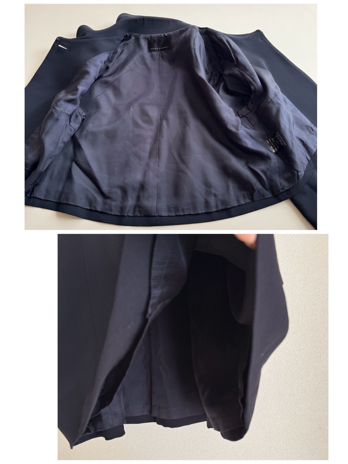 現行 ヌーヴコンフィニ マタニティ お受験スーツ 11号 L 濃紺 112200円