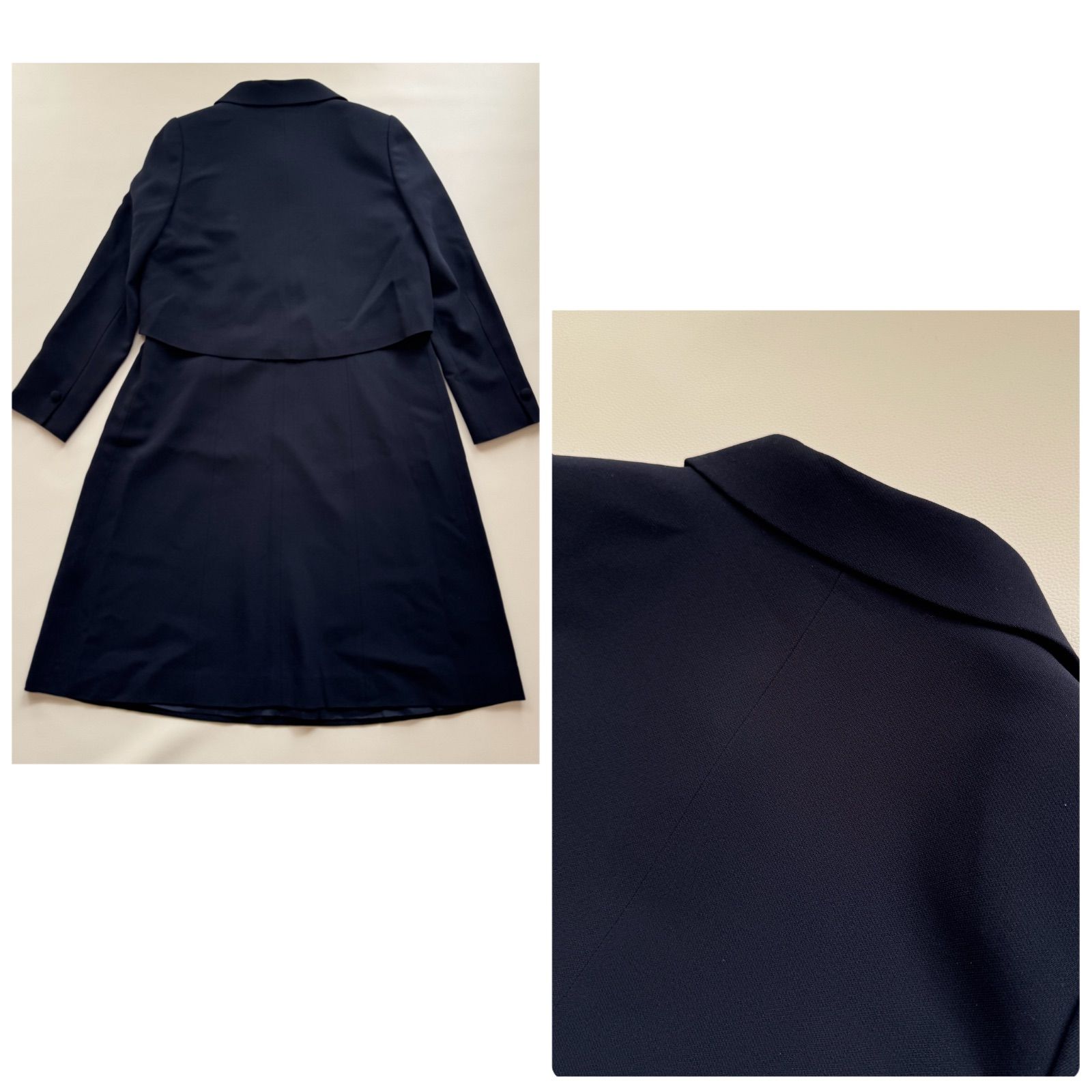現行 ヌーヴコンフィニ マタニティ お受験スーツ 11号 L 濃紺 112200円
