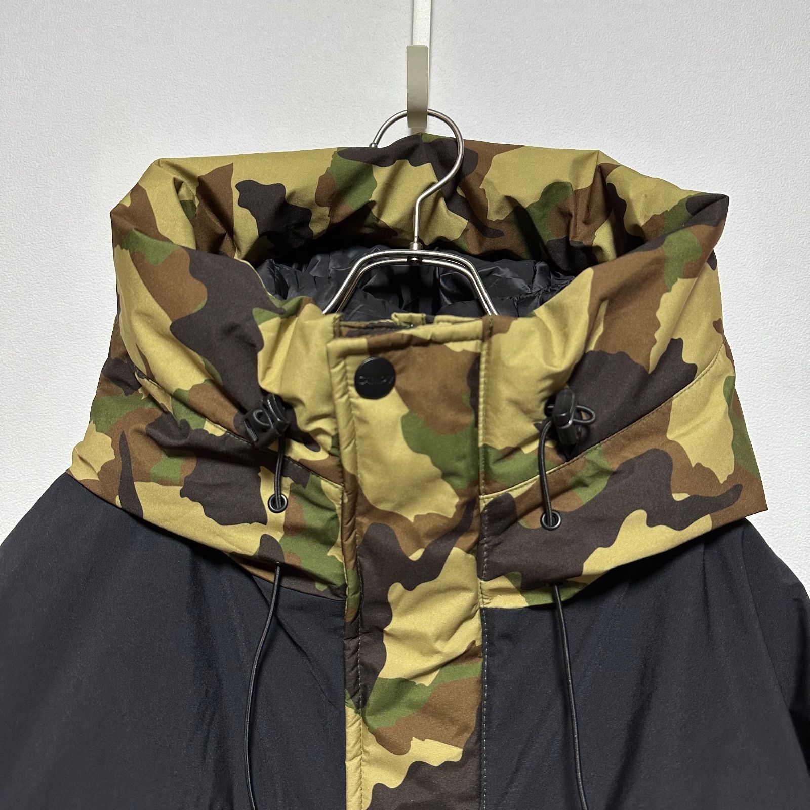 CAMP7 キャンプセブン カモフラ 迷彩 × ブラック ダウンジャケット XL 
