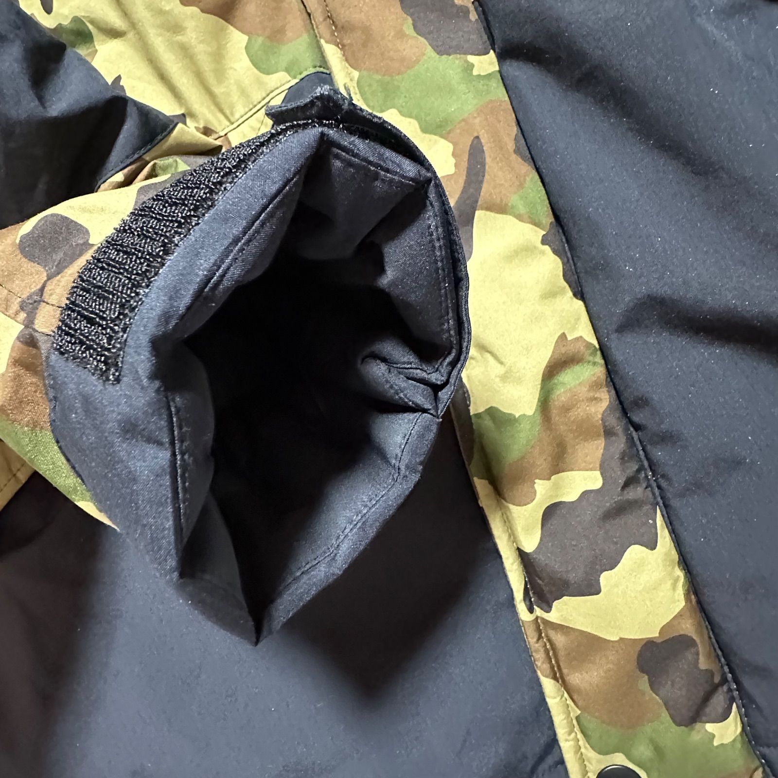 CAMP7 キャンプセブン カモフラ 迷彩 × ブラック ダウンジャケット XL 