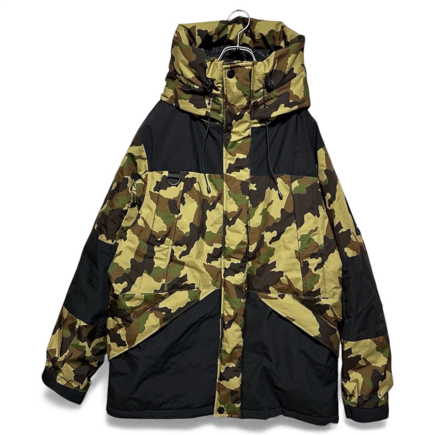 CAMP7 キャンプセブン カモフラ 迷彩 × ブラック ダウンジャケット XL 
