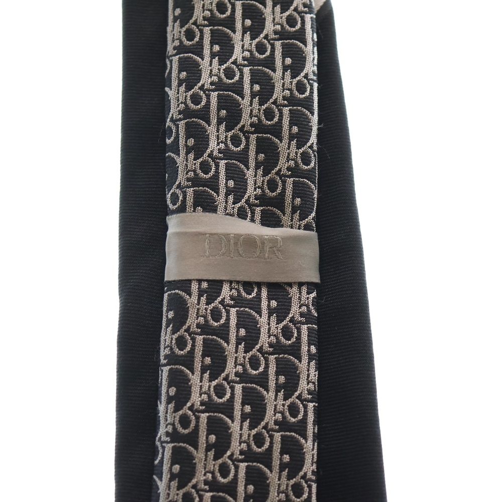 DIOR (ディオール) オブリーク ストライプ シルク ネクタイ ブラック