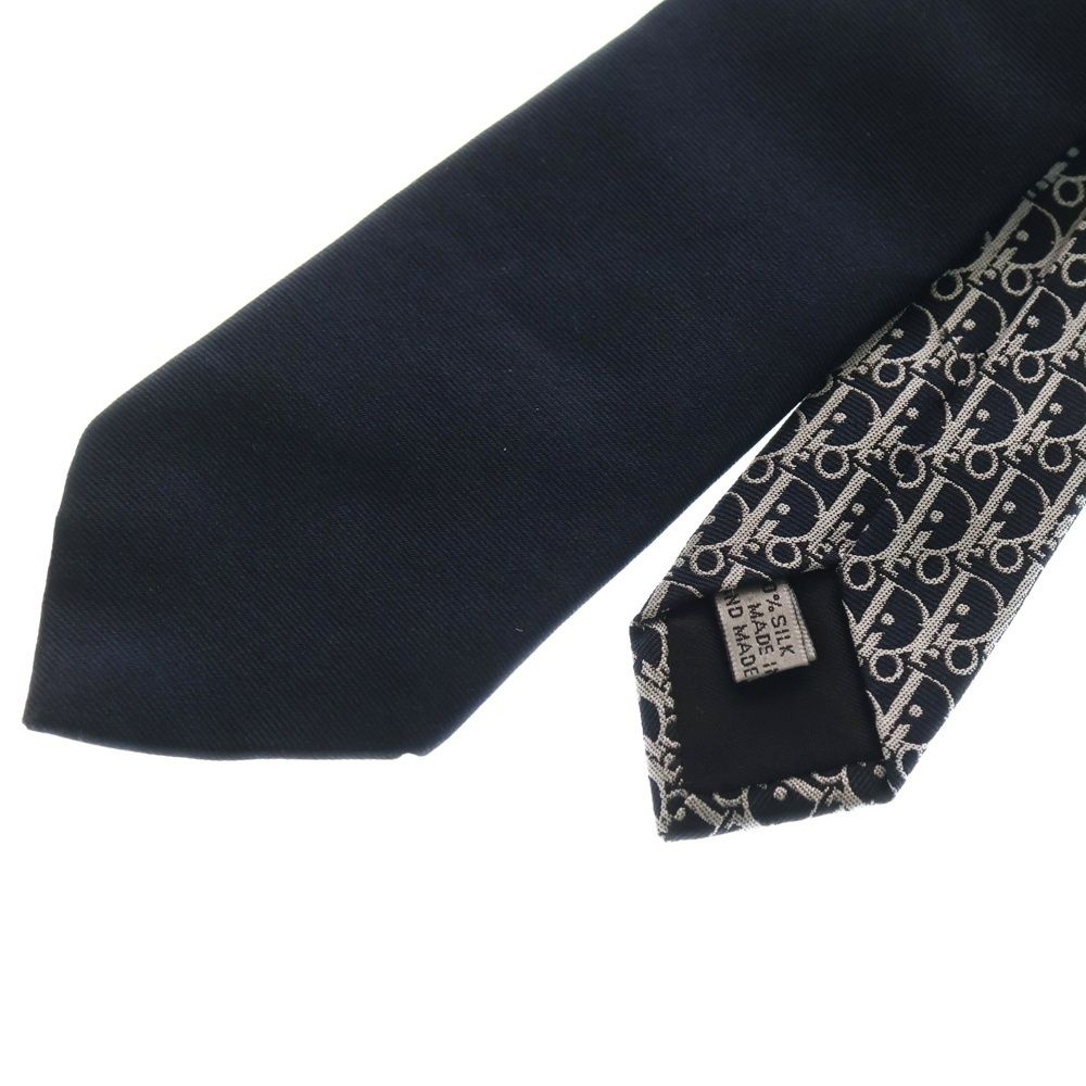 DIOR (ディオール) オブリーク ストライプ シルク ネクタイ ネイビー