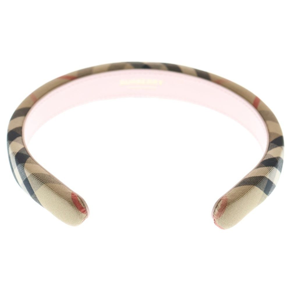 BURBERRY (バーバリー) ノバチェック カチューシャ ベージュ レザー