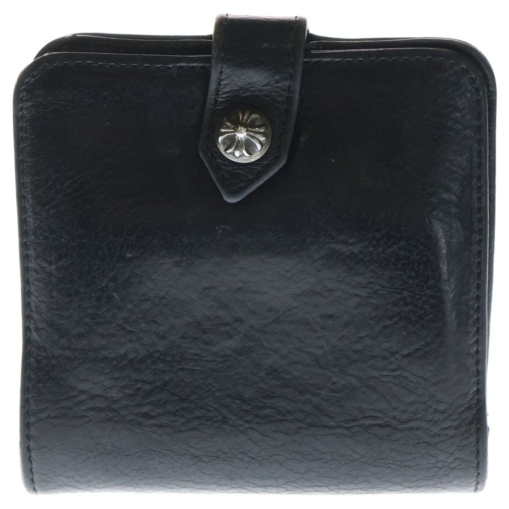 CHROME HEARTS (クロムハーツ) SQ BTN BILL スクエアボタンビル レザー
