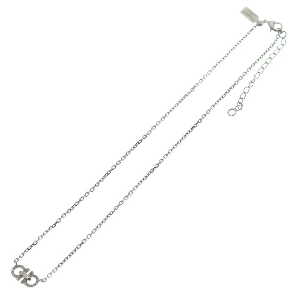 FERRAGAMO (フェラガモ) ガンチーニ ラインストーン ネックレス