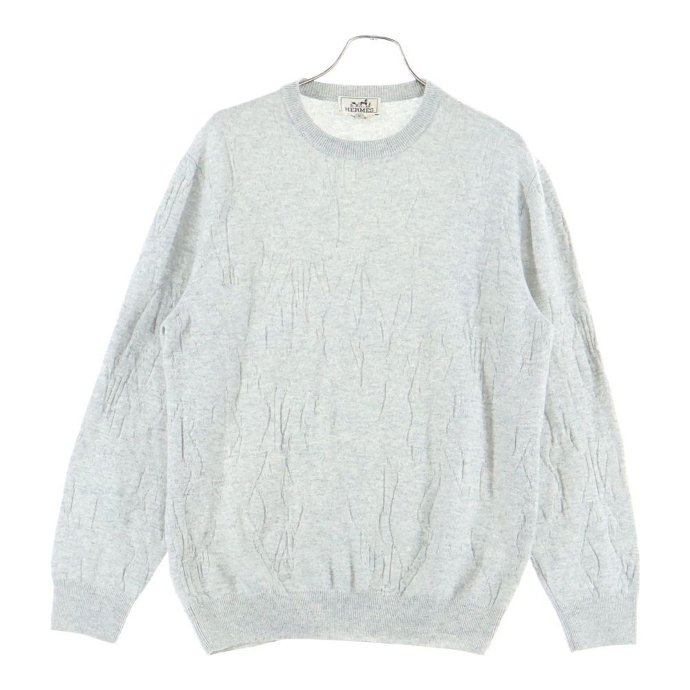 HERMES (エルメス) 3Dニット カシミアセーター グレー - メルカリ