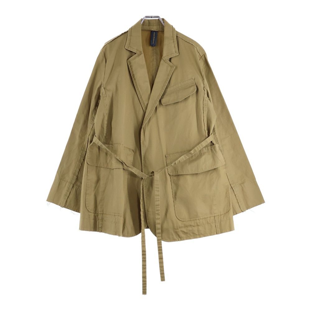 【新品タグ付き】ミハラヤスヒロ　ライダースジャケット　綿　ベージュ MAISON MIHARAYASUHIRO (メゾンミハラヤスヒロ) ダメージデザイン