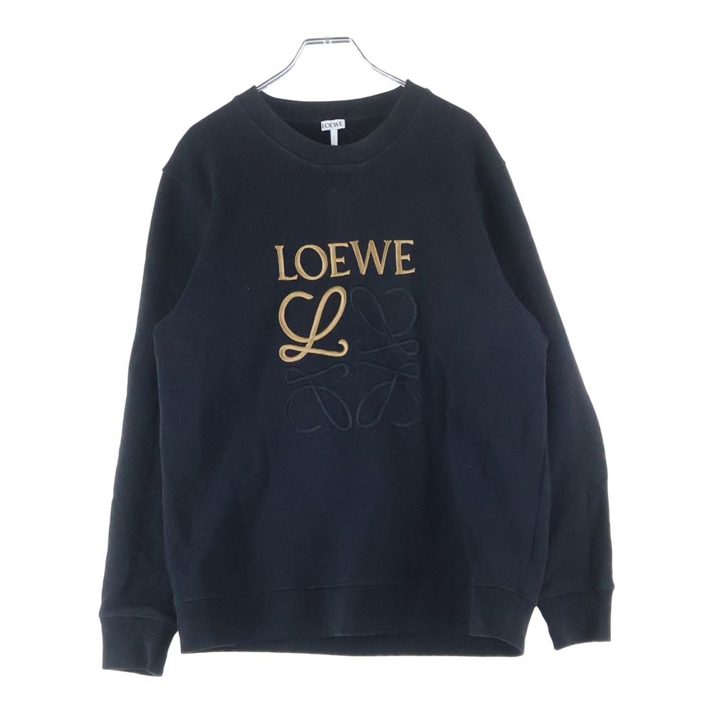 LOEWE (ロエベ) ロゴ刺繍 アナグラム スウェット トレーナー ブラック
