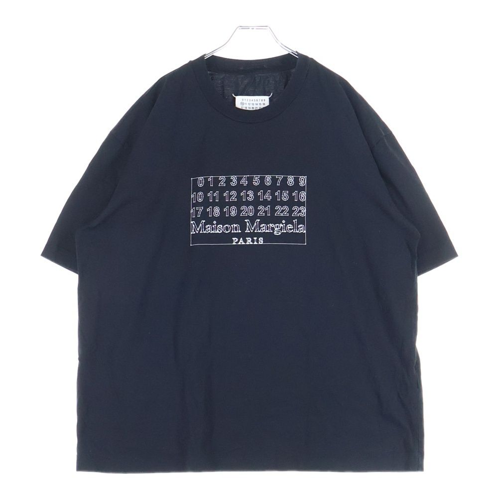 マルタンマルジェラ　10 蛇柄　伸縮カットソー エムエムシックス 20SS マルジェラ Tシャツ 半袖 丸首 ロゴ 刺繍 白 S