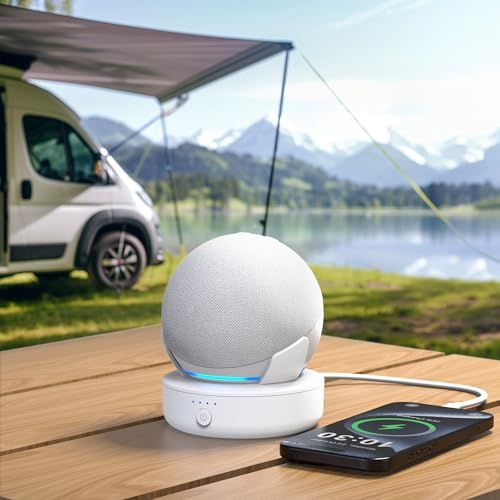 【迅速に発送】PlusAcc Dot 第5世代用バッテリーベース - 5000mAh容量バッテリー USB-C充電ポート搭載 iphone・イヤホン・Dot 第4世代に対応ポータブル充電台 ポータブル充電ステーション 安定が強い 対応バッテリ 2683c0ab