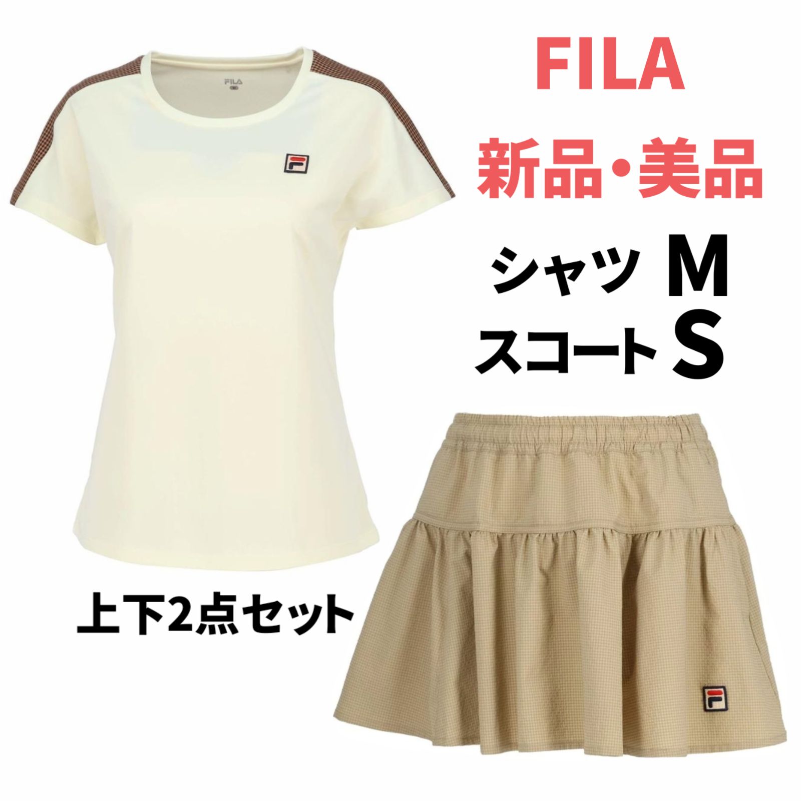 FILA フィラ テニス ウェア シャツ スコート 上下セットアップ МS