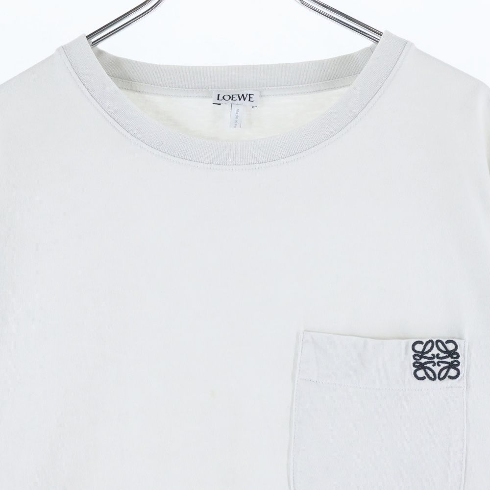 ロエベ アナグラム カットソー 長袖Tシャツ ホワイト S