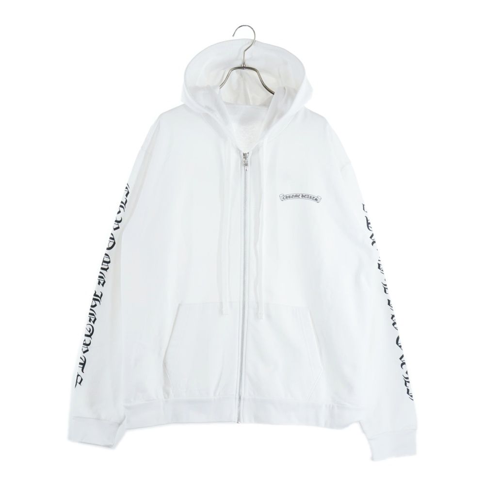 CHROME HEARTS (クロムハーツ) SWTSHRT HD ZIP バックスクロールラベル