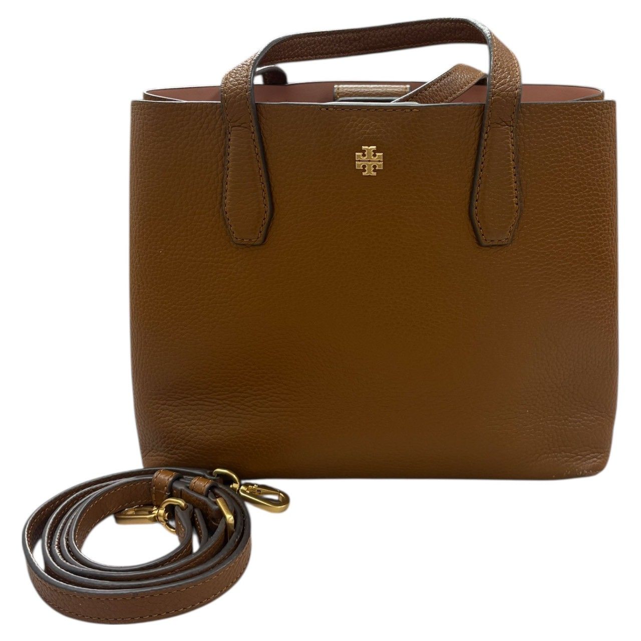 Tory Burch トリーバーチ ブレイク ブラウン ゴールド金具 レザー 