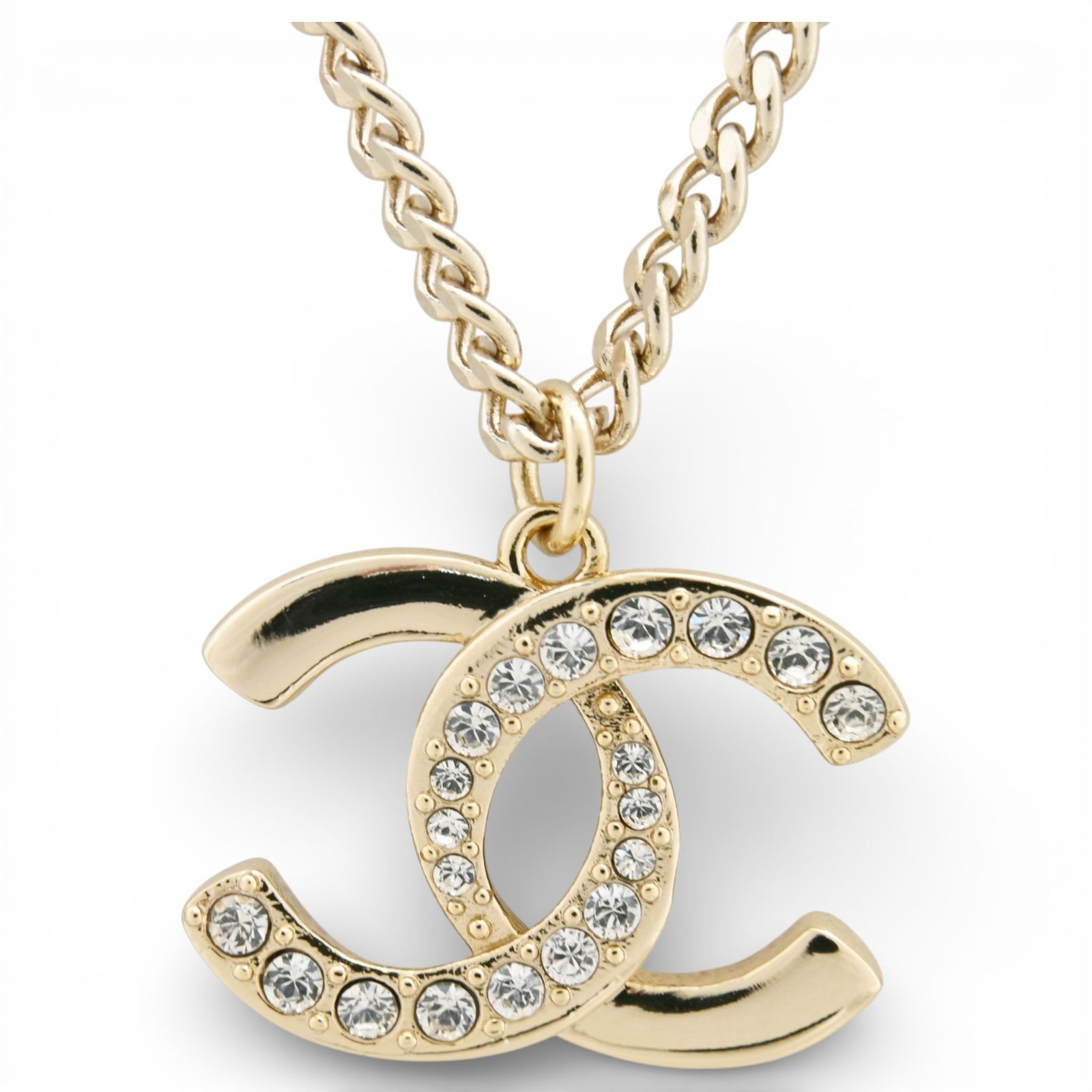 シャネル ネックレス ココマーク ラインストーン Aランク ch6650cc