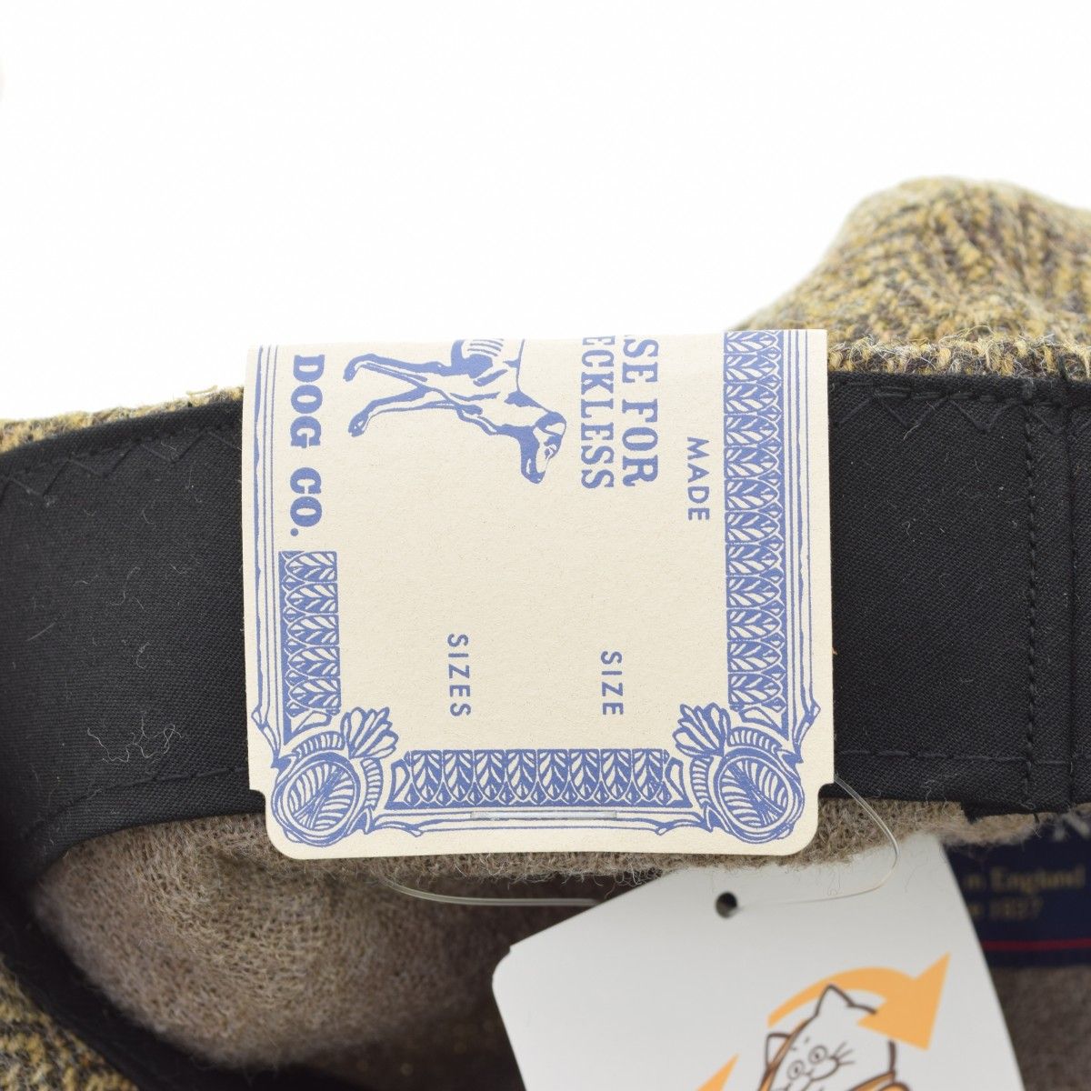 THEH.W.DOG&CO.】PEAKY CAP MOON社ツイード 8パネルキャスケット