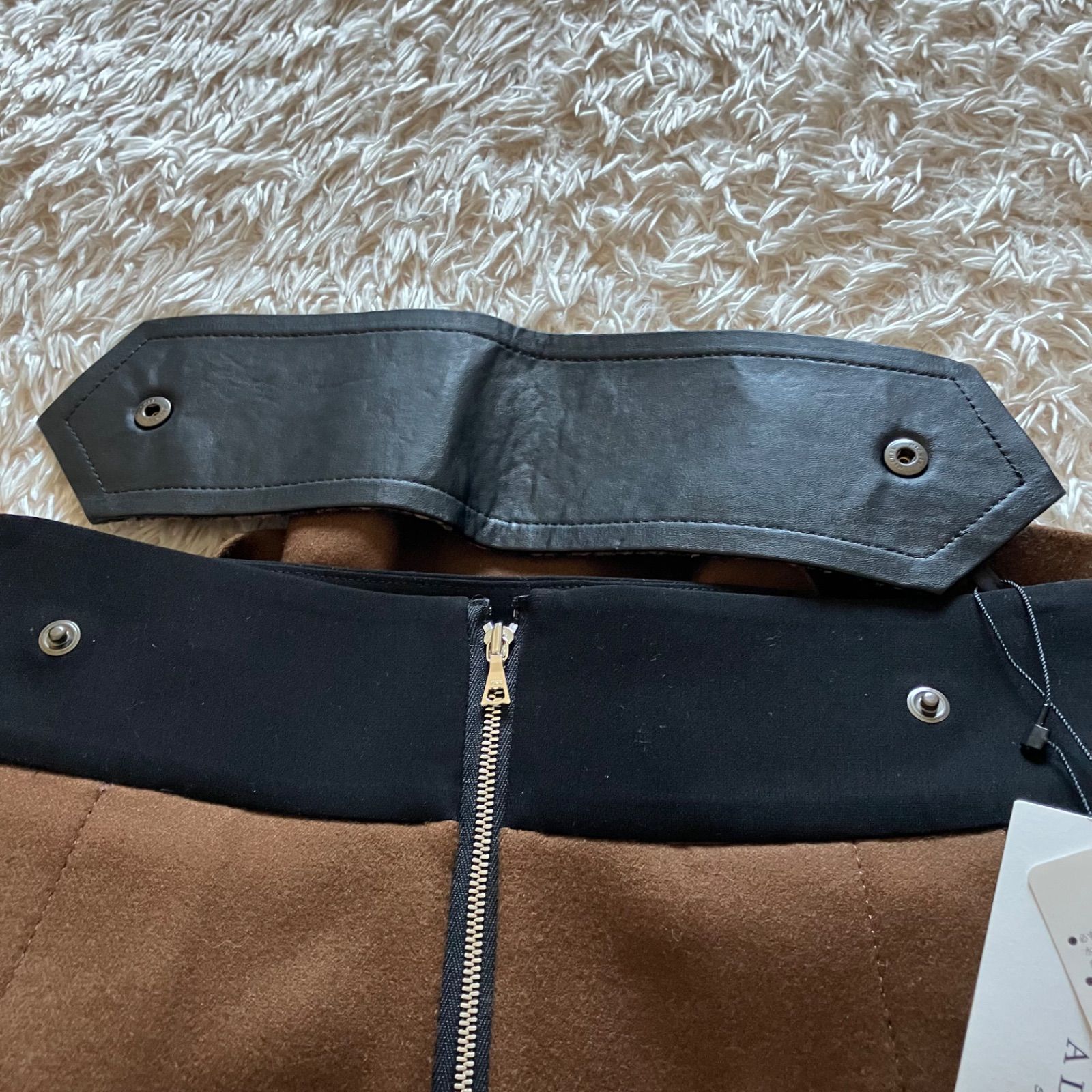 未使用 アドーア ADORE ロングスカート ウール ブラウン 38 取り外し