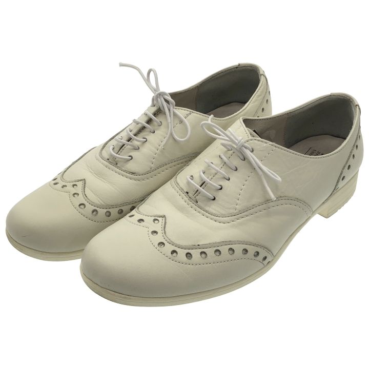 TRAVEL SHOES by chausserウイングチップレースアップシューズホワイト