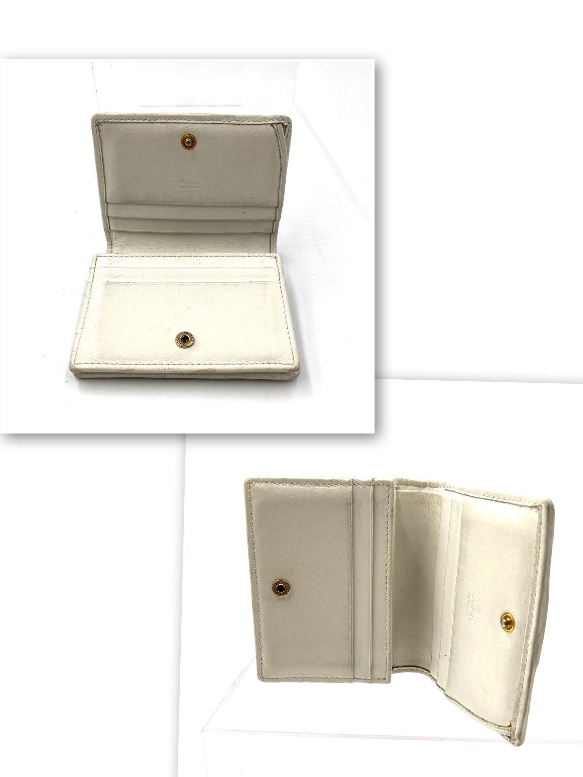 美品✨グッチ　マーモント　フローラ　シェリーライン　二つ折り財布　オフホワイト GUCCI グッチ オフィディア 二つ折り財布 GGマーモント シェリーライン