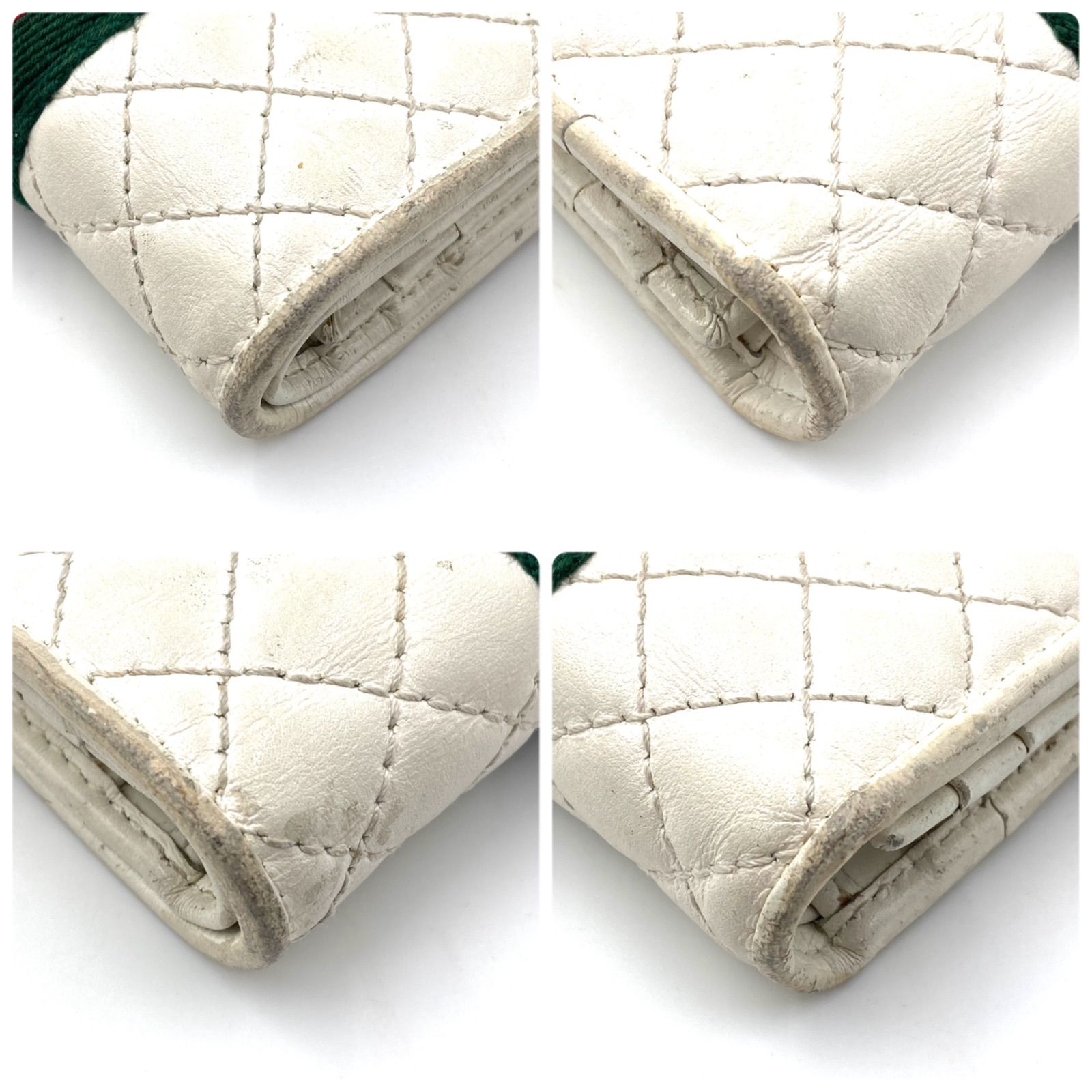 グッチ オフィディア マーモント 2つ折財布 シェリーライン ホワイト 白 GUCCI - 【美品】 GUCCI / グッチ | オフィディア GGマーモント