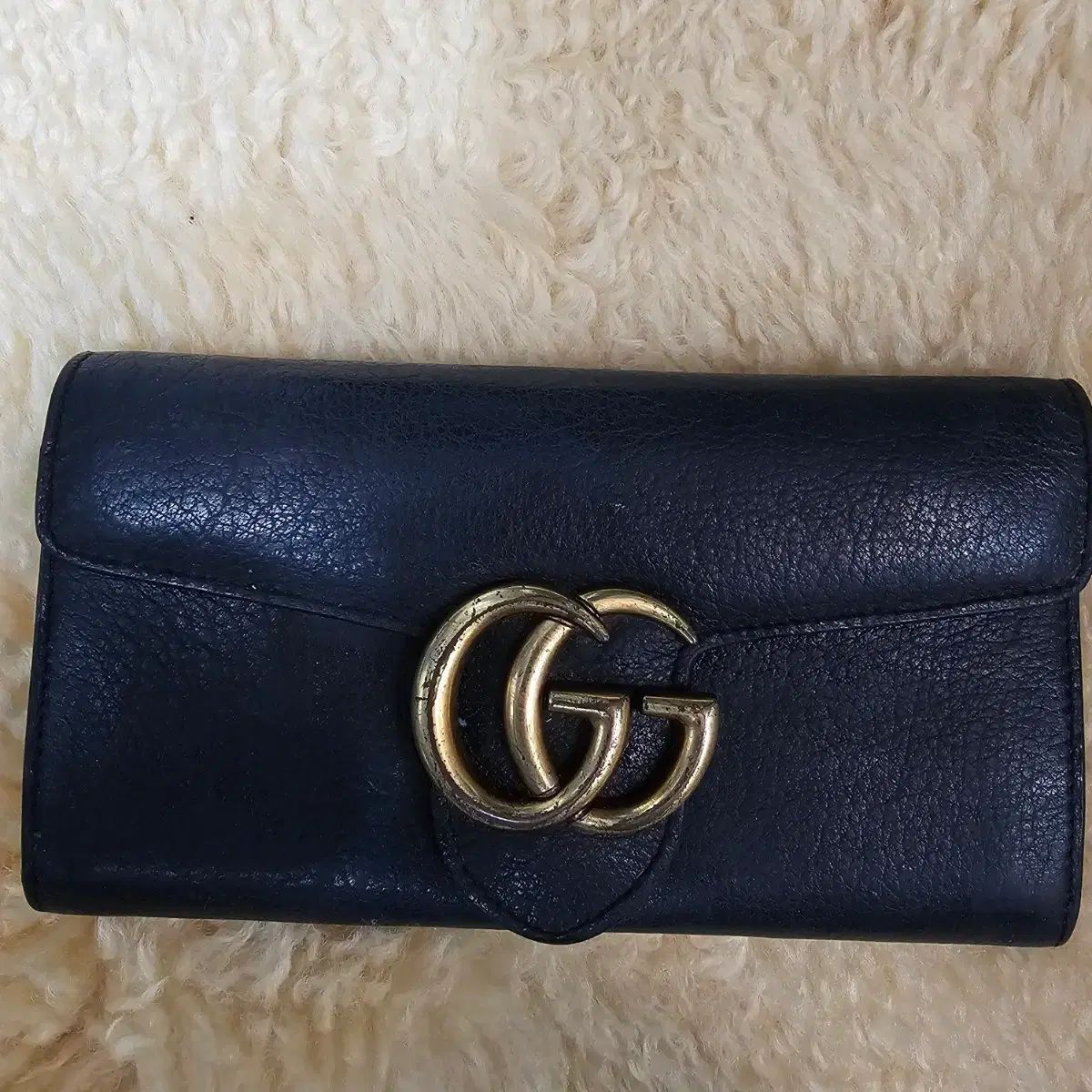 【未使用級】 GGマーモント ロングウォレット レザーブラック グッチ GGマーモント ロングウォレット ブラック (正規品) - メルカリ