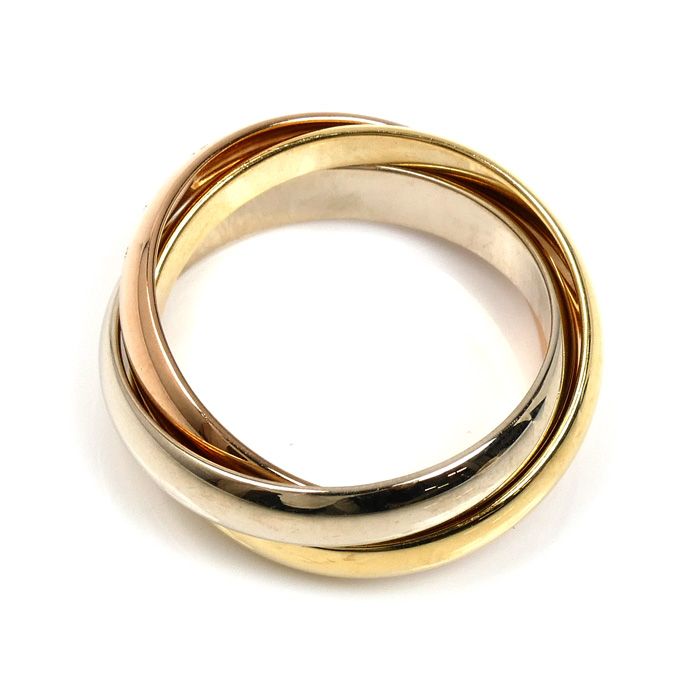 CARTIER カルティエ K18YG/PG/WG les must de Cartier トリニティ