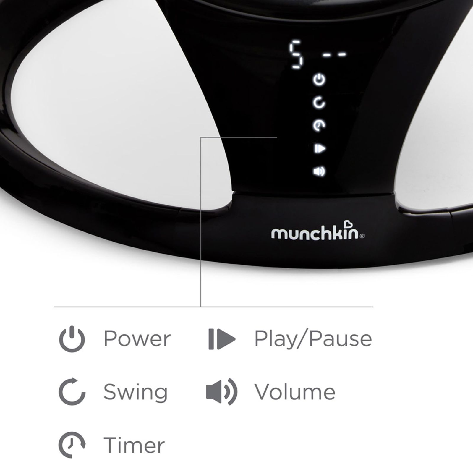 新品 munchkin マンチキン 電動ベビースウィング/ブラック 組立簡単