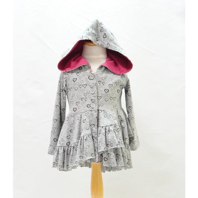 Paper Wings(ペーパーウィングス）Ruffle Cardigan Tiny Hearts　サイズ4