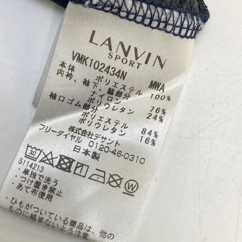 美品【LANVINSPORT】ランバンスポール42 長袖 ジップ ゴルフ サイズ：42 LANVIN SPORT ランバン スポール ハーフジップ 長袖Tシャツ