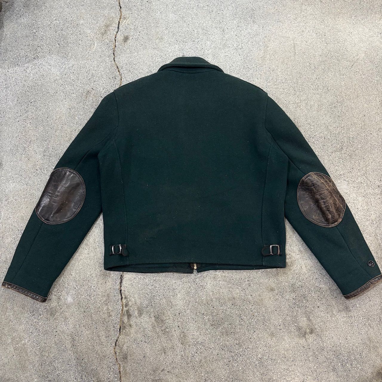 Unknown】50～60s Wool × Leather Sports Jacket 