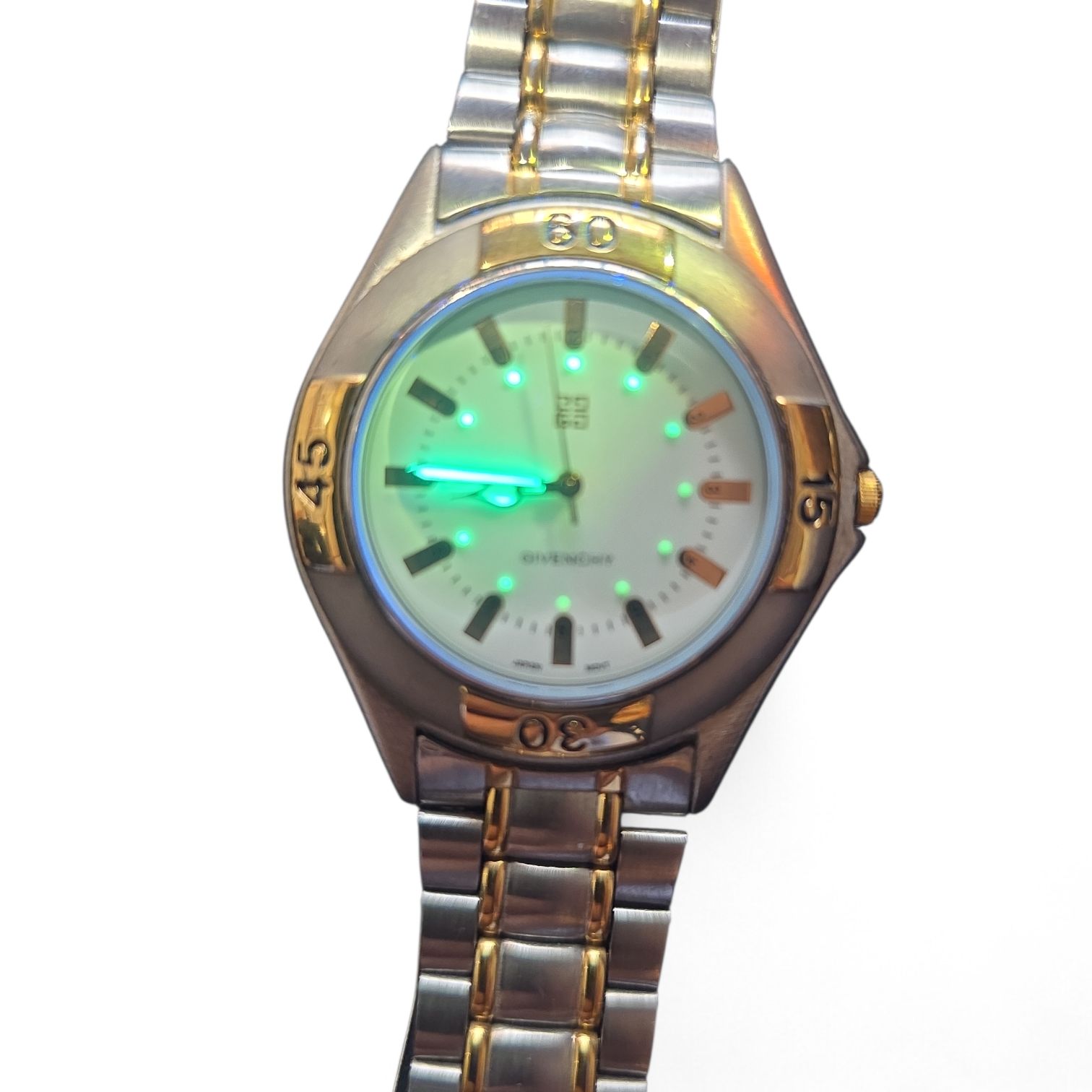 希少】GIVENCHY ジバンシィ 腕時計 コンビカラー ヴィンテージ 稼働品