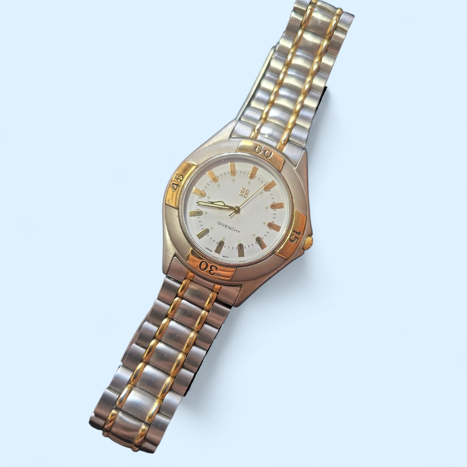希少】GIVENCHY ジバンシィ 腕時計 コンビカラー ヴィンテージ 稼働品