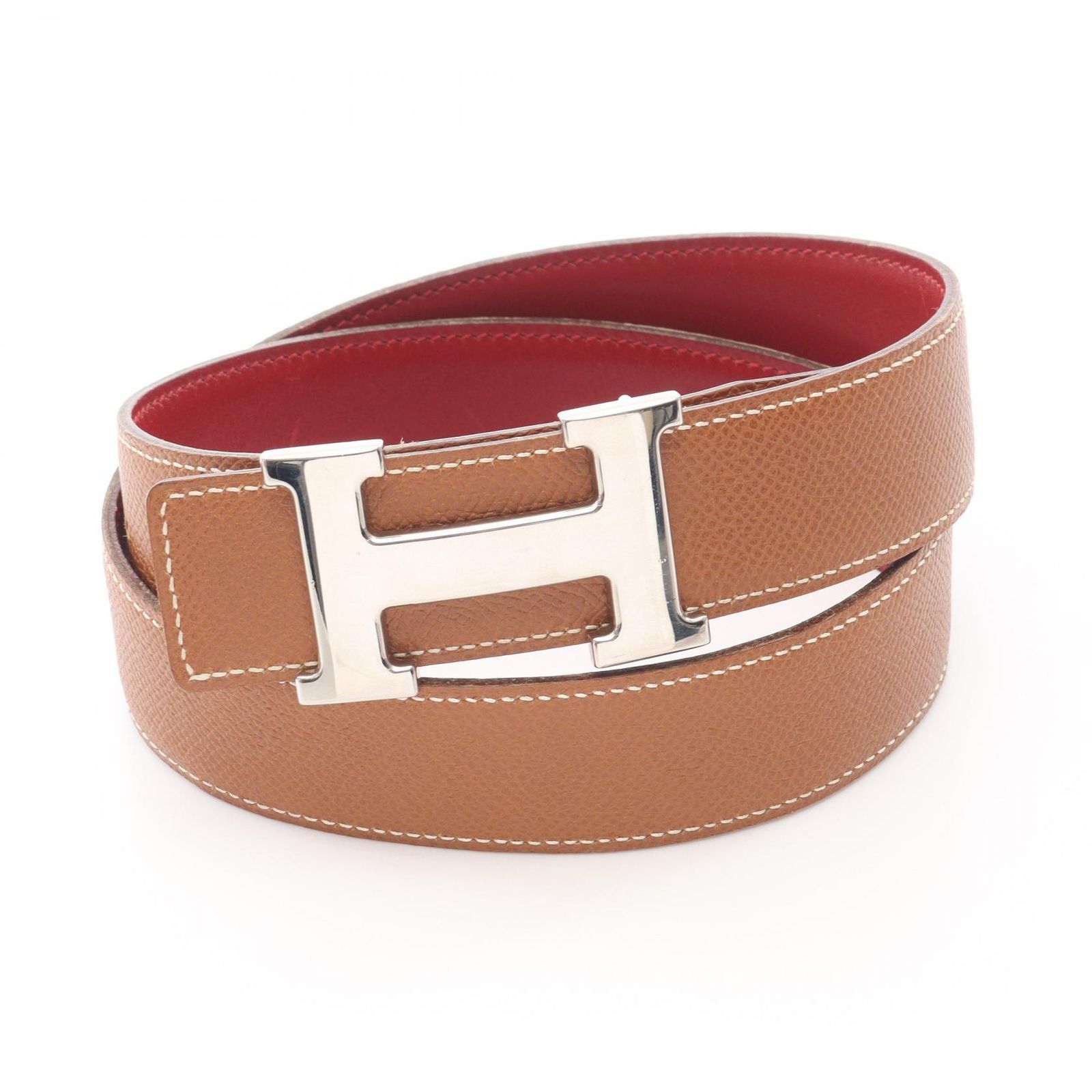 エルメス　コンスタンス　Hベルト　茶×赤 エルメス ミニコンスタンス リバーシブル ベルト 赤/茶[20241020
