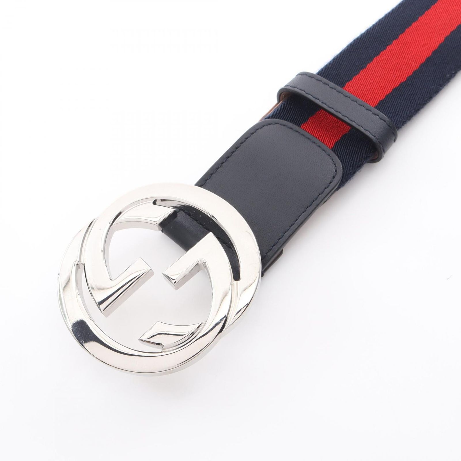 グッチ GUCCI ベルト インターロッキングG シェリーライン レザー