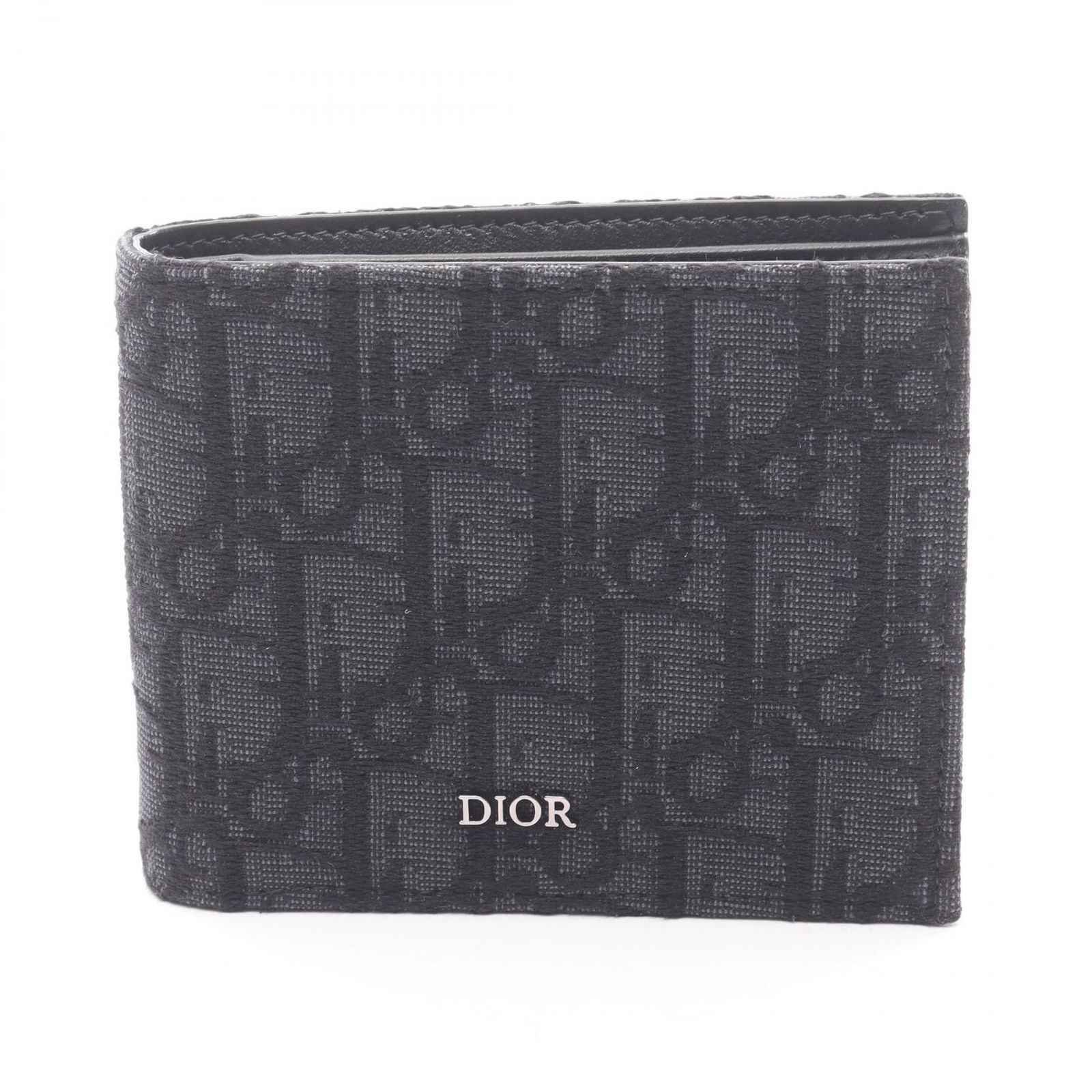 ディオール Dior 二つ折り財布 オブリーク ジャカード 