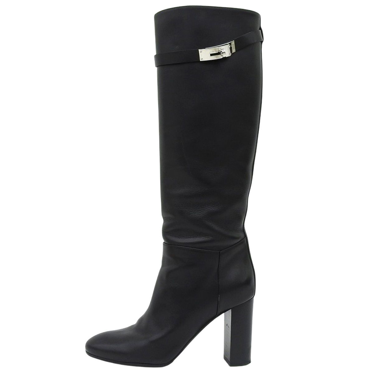 HERMES(エルメス) ストーリー ロングブーツ ブラック黒 レザー