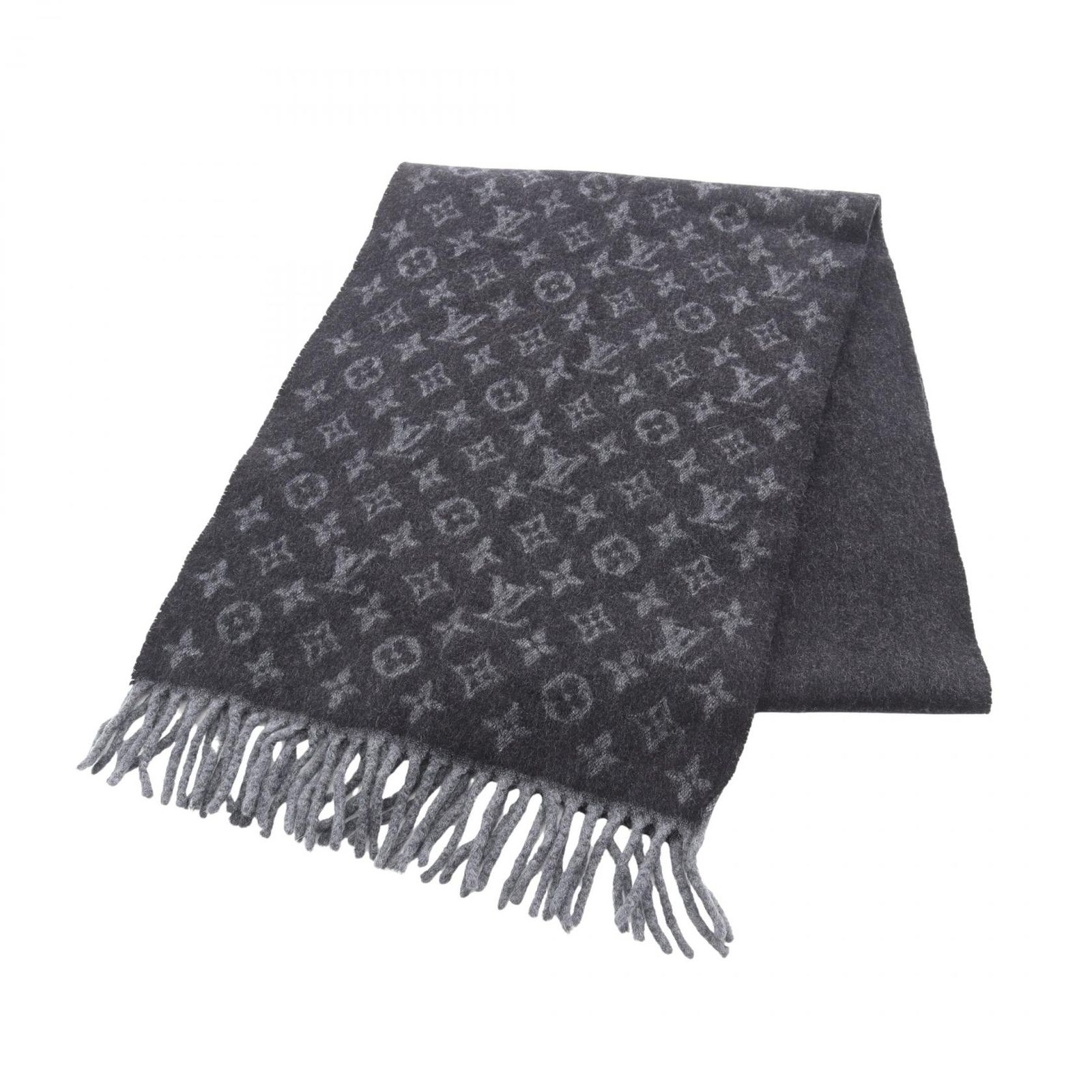美品 ヴィトン エシャルプ モノグラム グラディエントマフラー ウール×カシミヤ ルイ・ヴィトン LOUIS VUITTON マフラー エシャルプ モノグラム