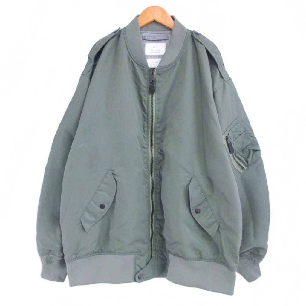 めり未使用HYKE ミリタリージャケット Mサイズ オリーブ男女兼用 ハイク HYKE 美品 25SS TYPE L-2A JACKET フライトジャケット ブルゾン