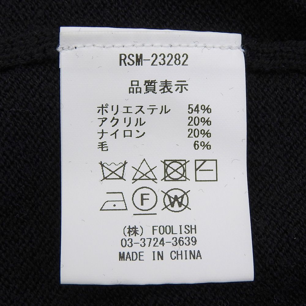 美品！ラフアンドスウェル　6 BALL CREW　ブラック rough & swell ラフアンドスウェル 6 BALL CREW クルーネック ニット