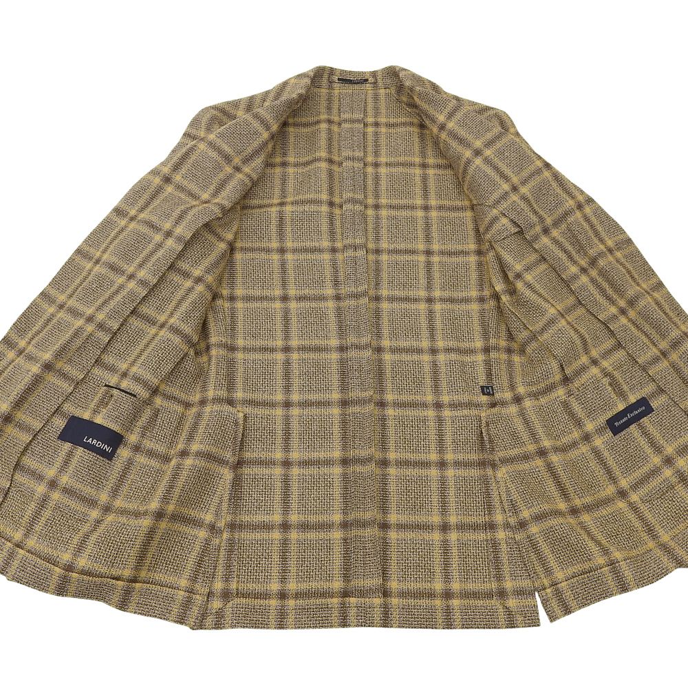 LARDINI ラルディーニ 美品 チェック ブートニエール付き ジャケット