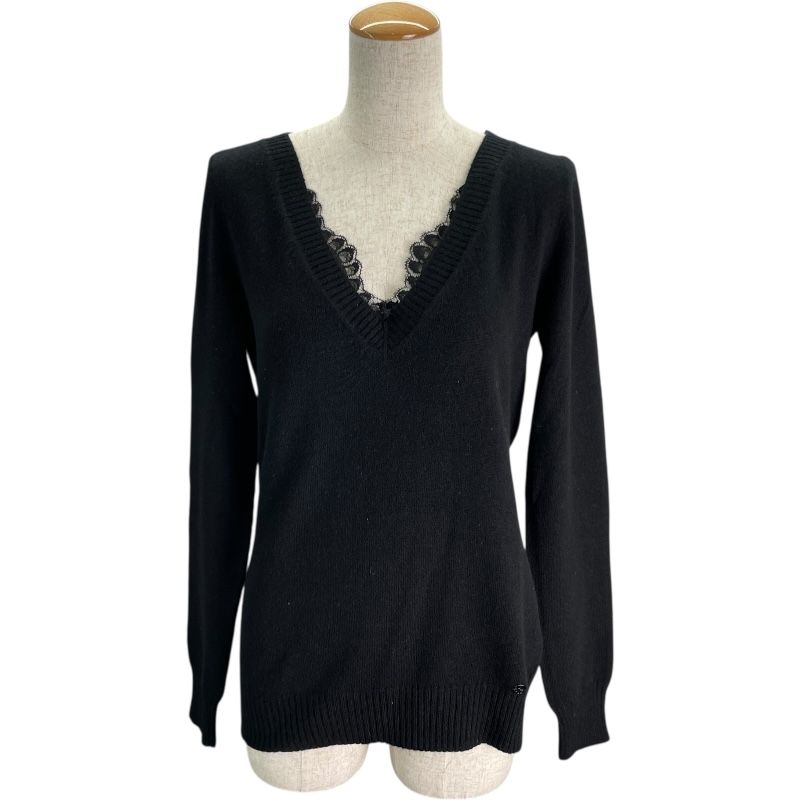 グッチ GUCCI Vネックカシミヤニットセーター 325281 ブラック