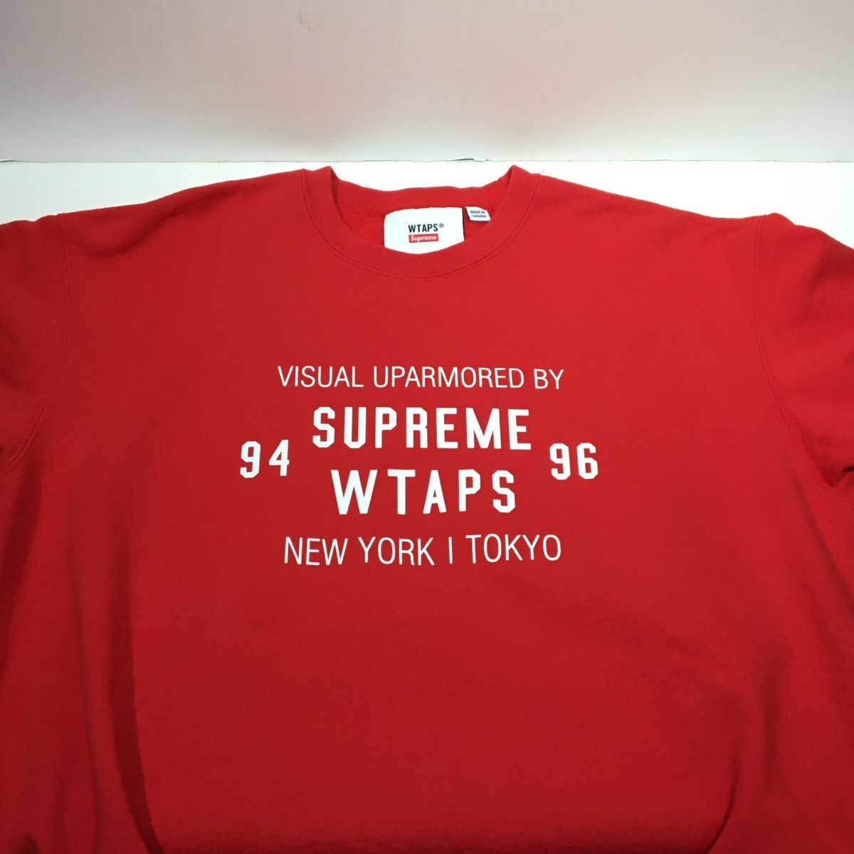 Supreme シュプリーム WTAPS スウェットシャツ Lサイズ レッド メンズ 