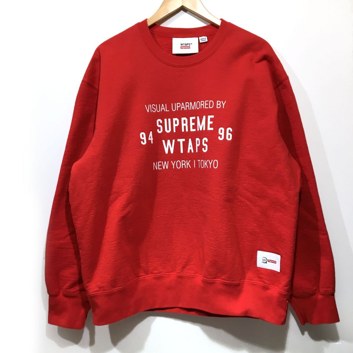 Supreme シュプリーム WTAPS スウェットシャツ Lサイズ レッド メンズ 