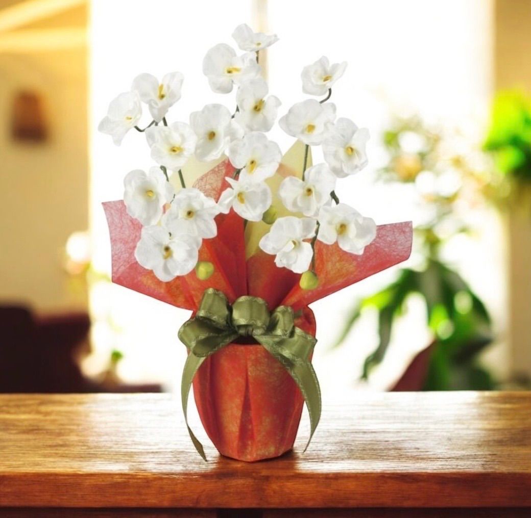 光触媒 人工観葉植物 ウォールグリーン フェイクグリーン ミニ胡蝶蘭w