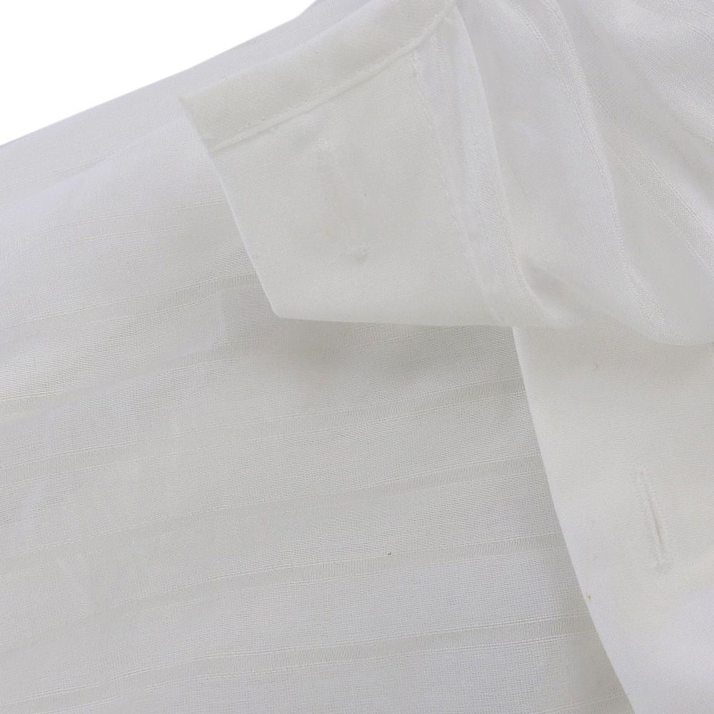 DRAWER ドゥロワー 美品 コットンシルク ストライプ ブラウス トップス