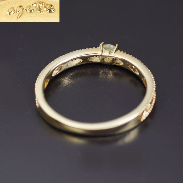 アガット K10YG オパール リング ピンキー - メルカリ