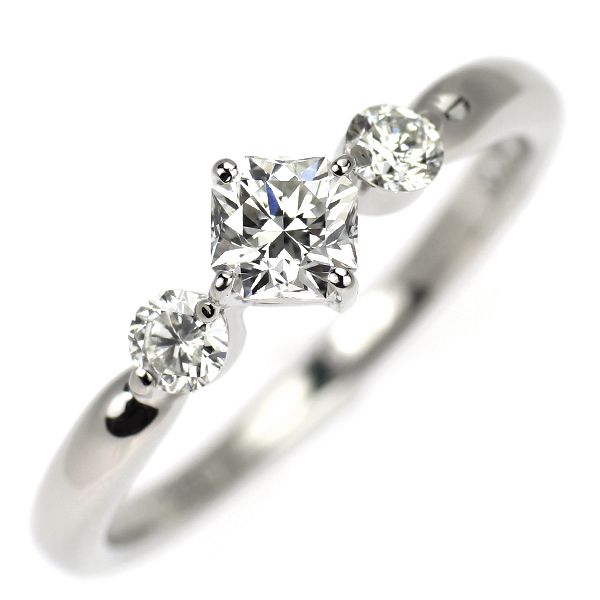 Pt900 フランダースカット ダイヤモンド リング 0.360ct F VVS2 VG D0
