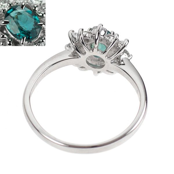 希少 Pt900 アレキサンドライト ダイヤモンド リング 0.43ct D0.36ct
