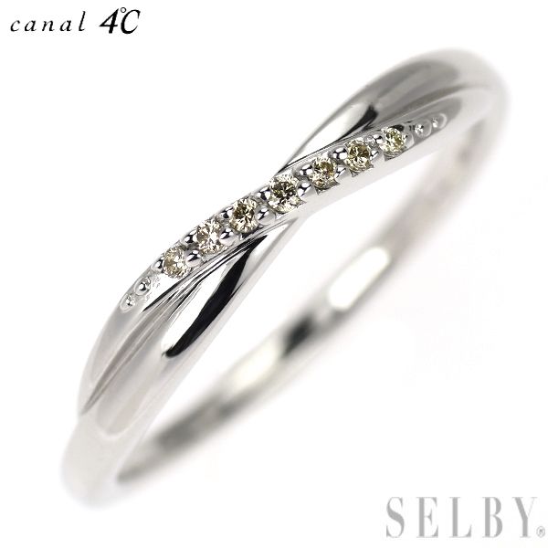 カナル4℃ K10WG ダイヤモンド リング - メルカリ